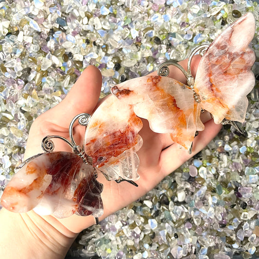 Fire Quartz Butterflies