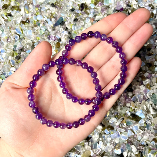 6mm Amethyst Bracelet