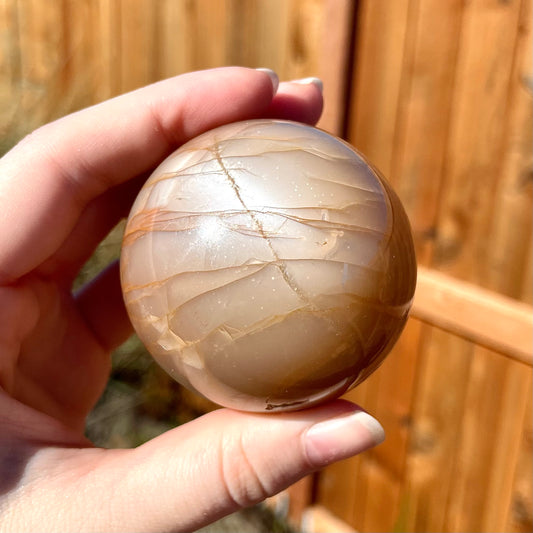 Peach Moonstone Sphere