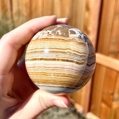 Banded Calcite Sphere