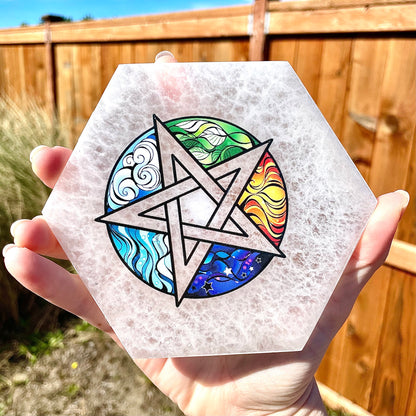 Selenite Hexagon Plates