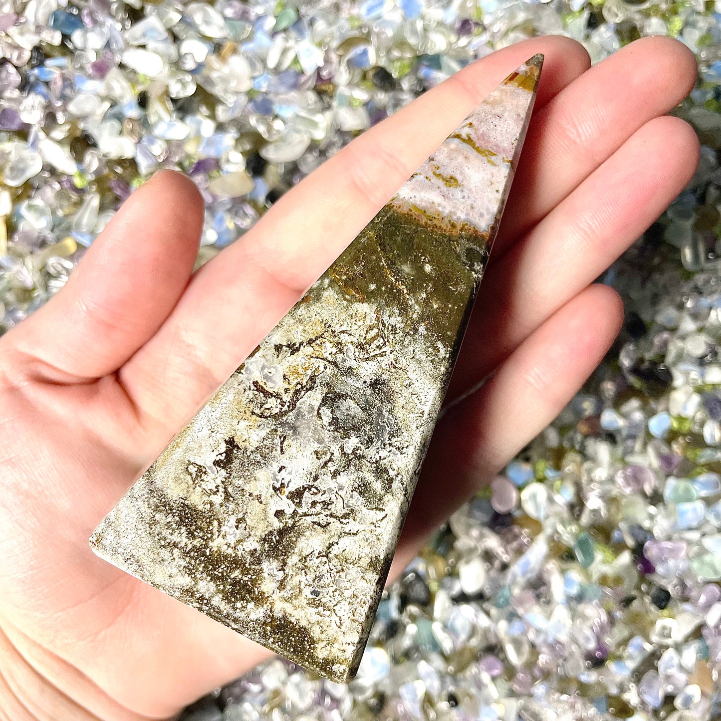 Sea Jasper Tall Pyramid