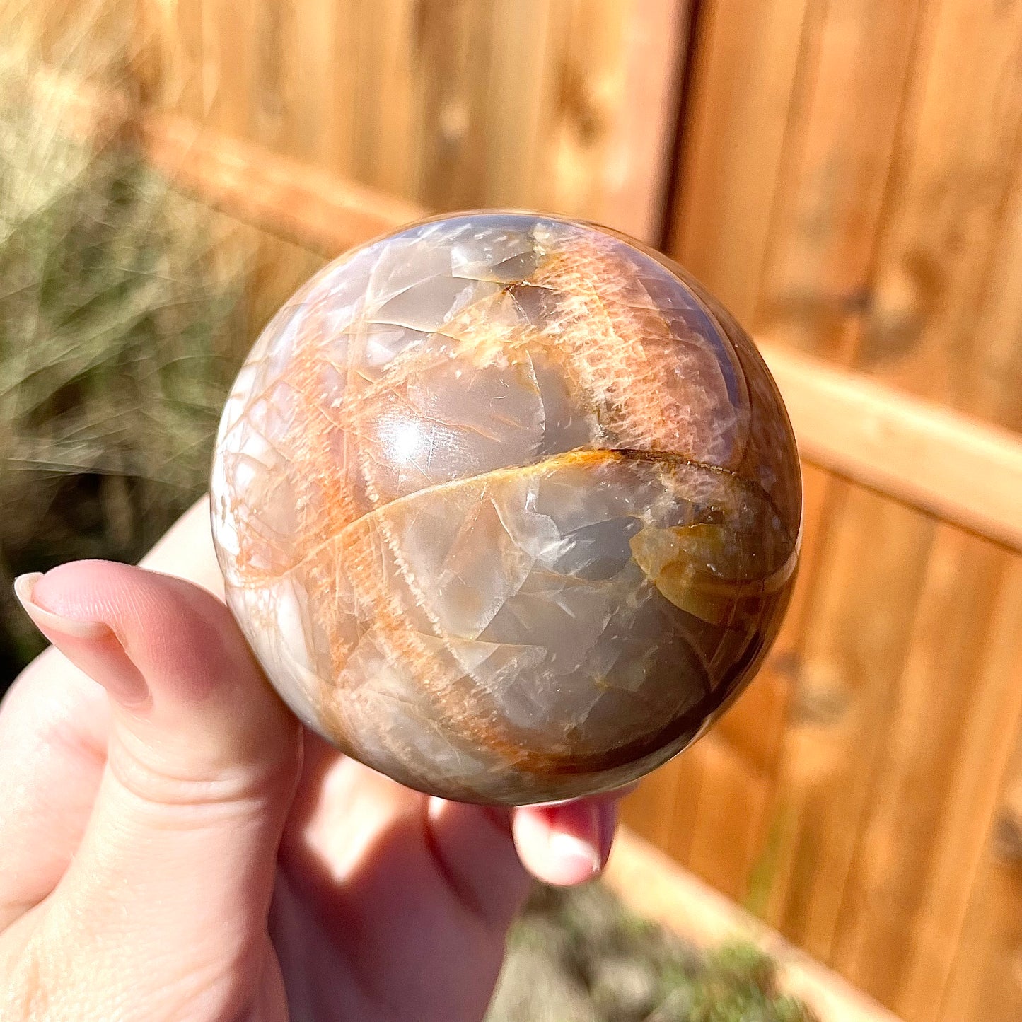 Peach Moonstone Sphere