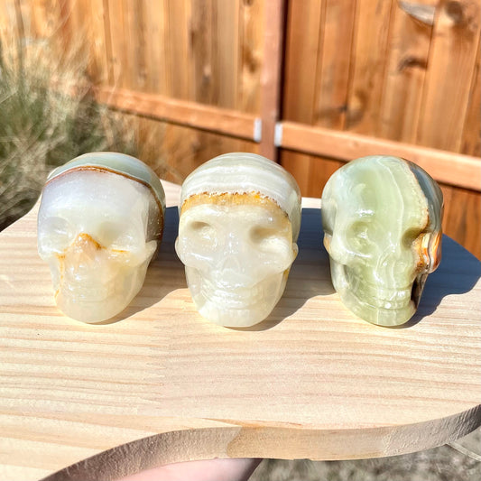 Banded Calcite Skulls