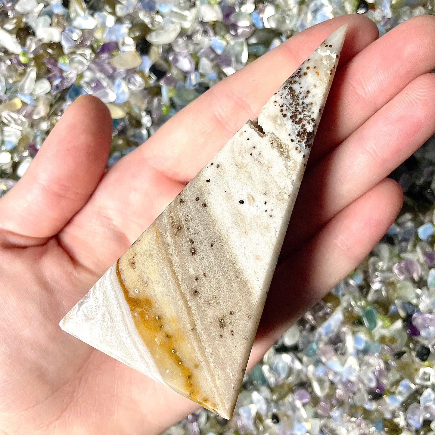 Sea Jasper Tall Pyramid