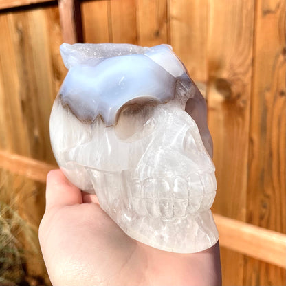 Druzy Agate Skull