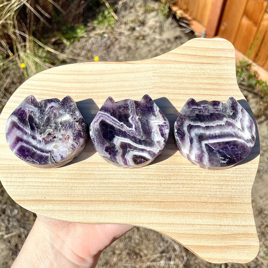 Chevron Amethyst Cat Bowls