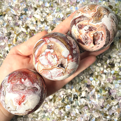 Mexican Crazy Lace Agate Spheres