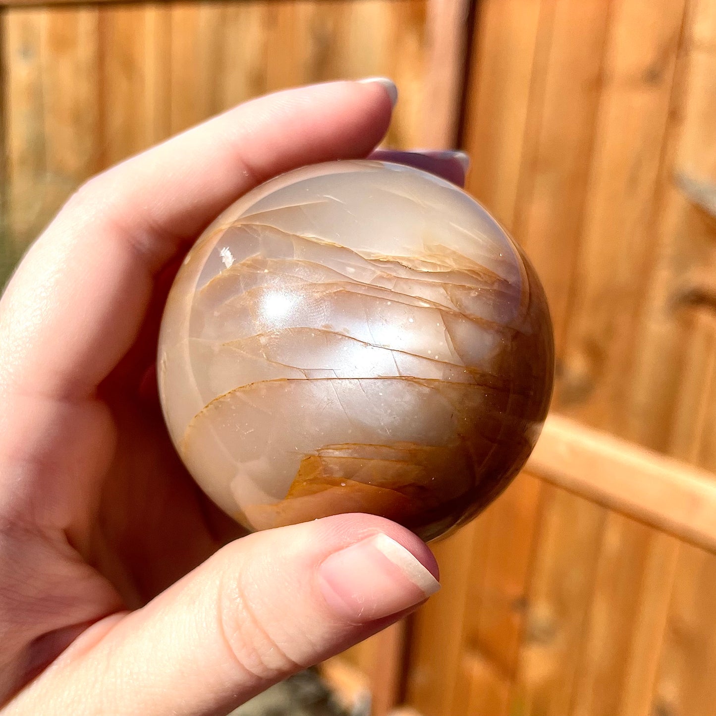 Peach Moonstone Sphere