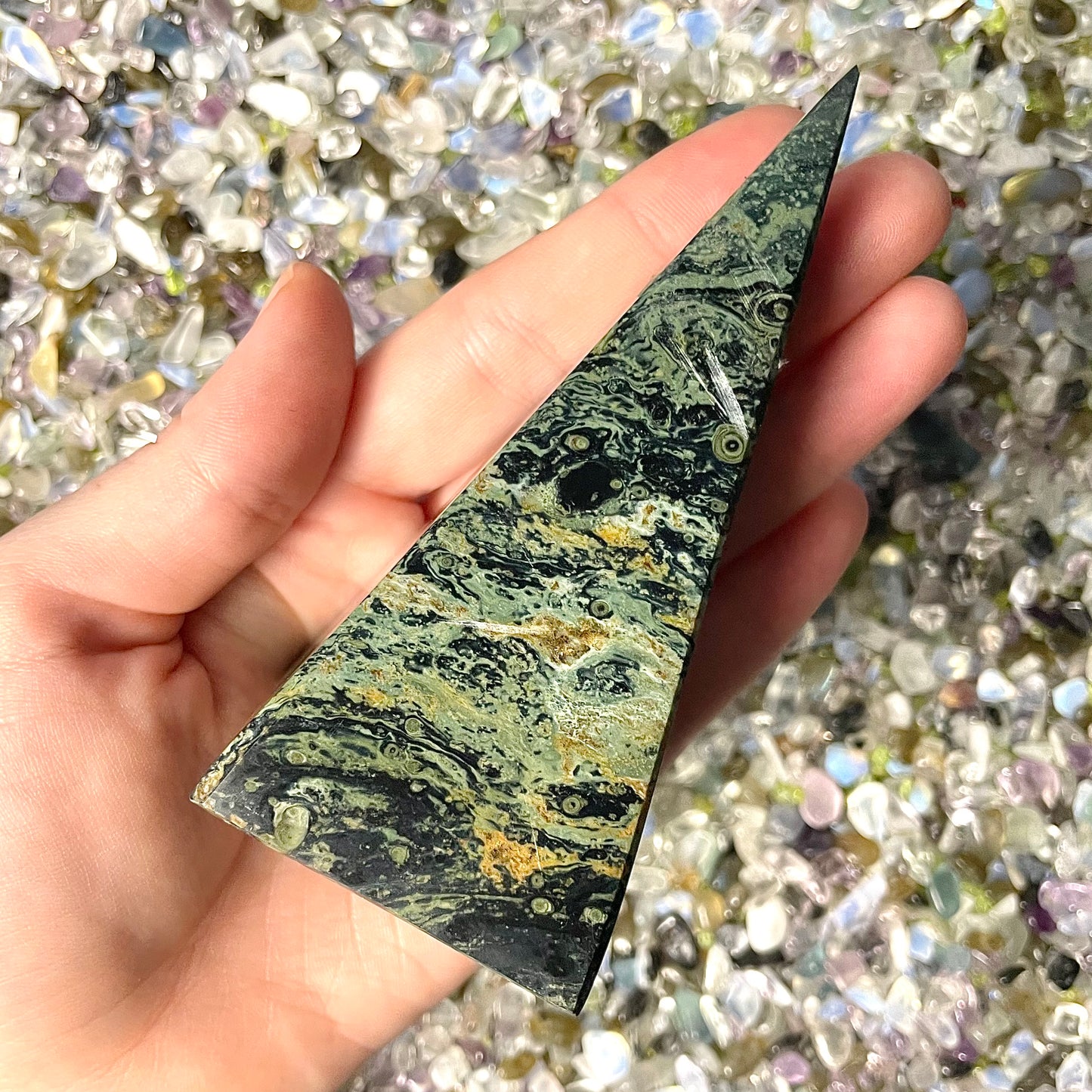 Kambaba Jasper Tall Pyramid