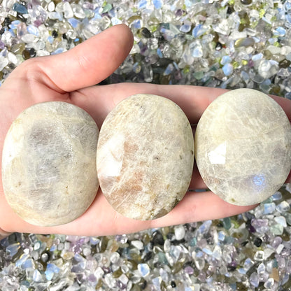 Moonstone Palm Stones