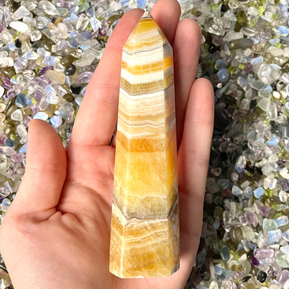 Banded Yellow Calcite Towers