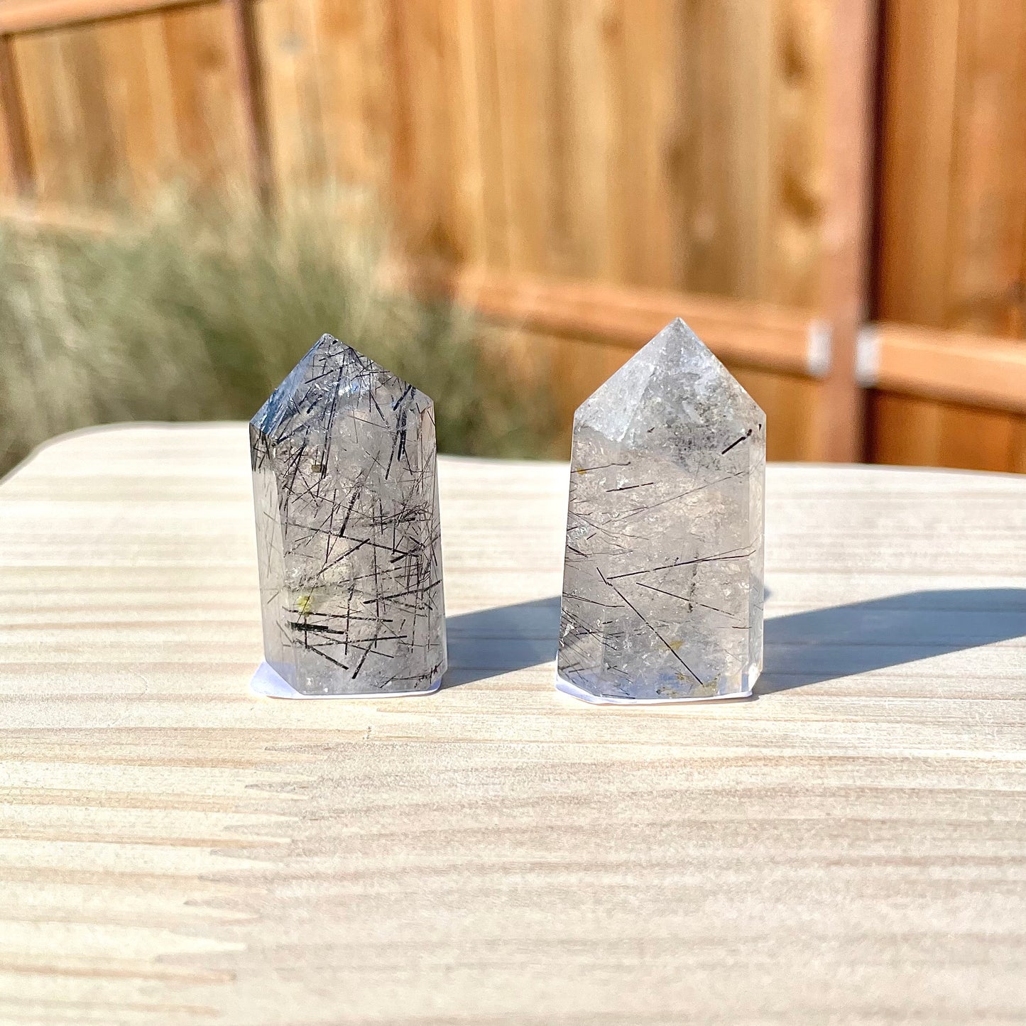 Rutile in Quartz Mini Towers