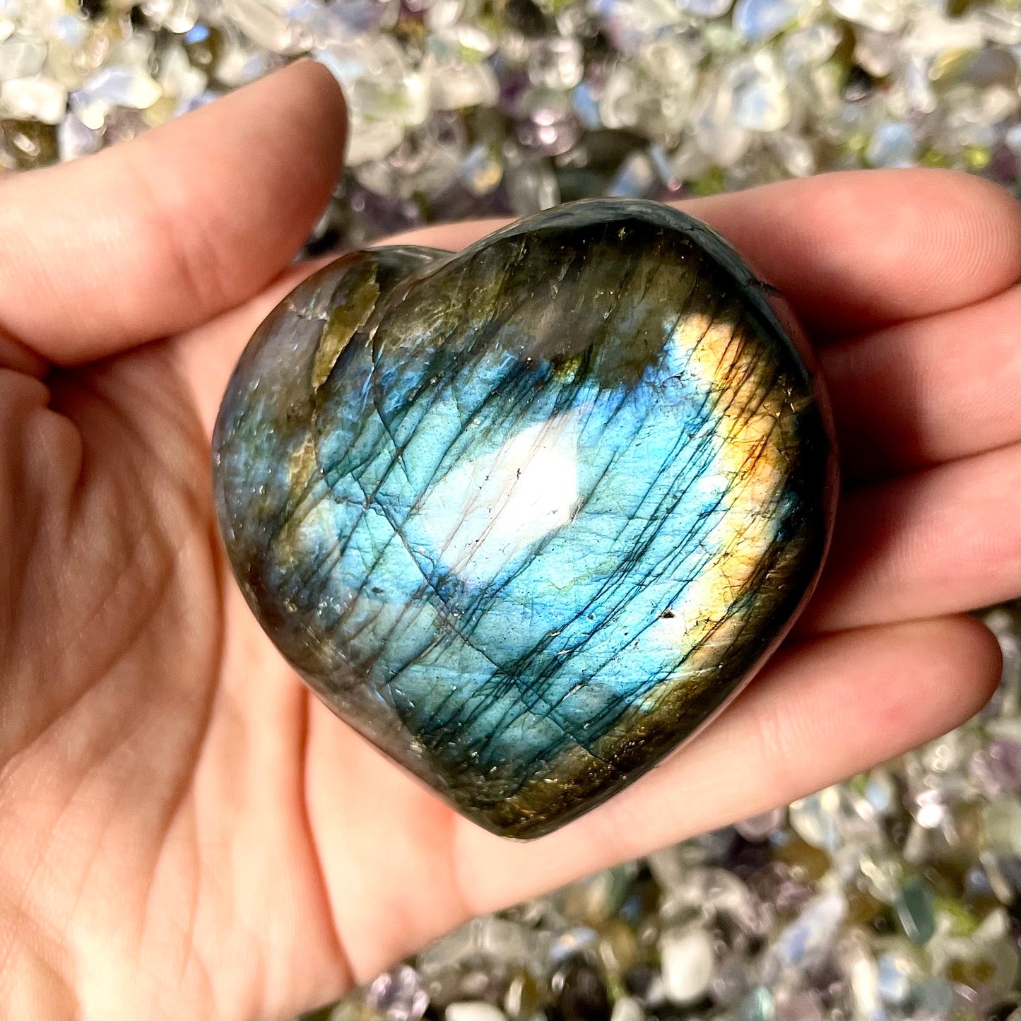 Labradorite Hearts