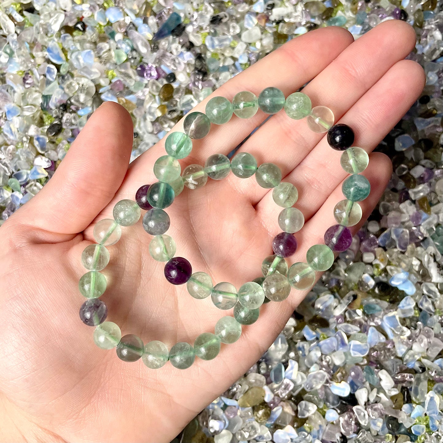 8mm Fluorite Bracelet