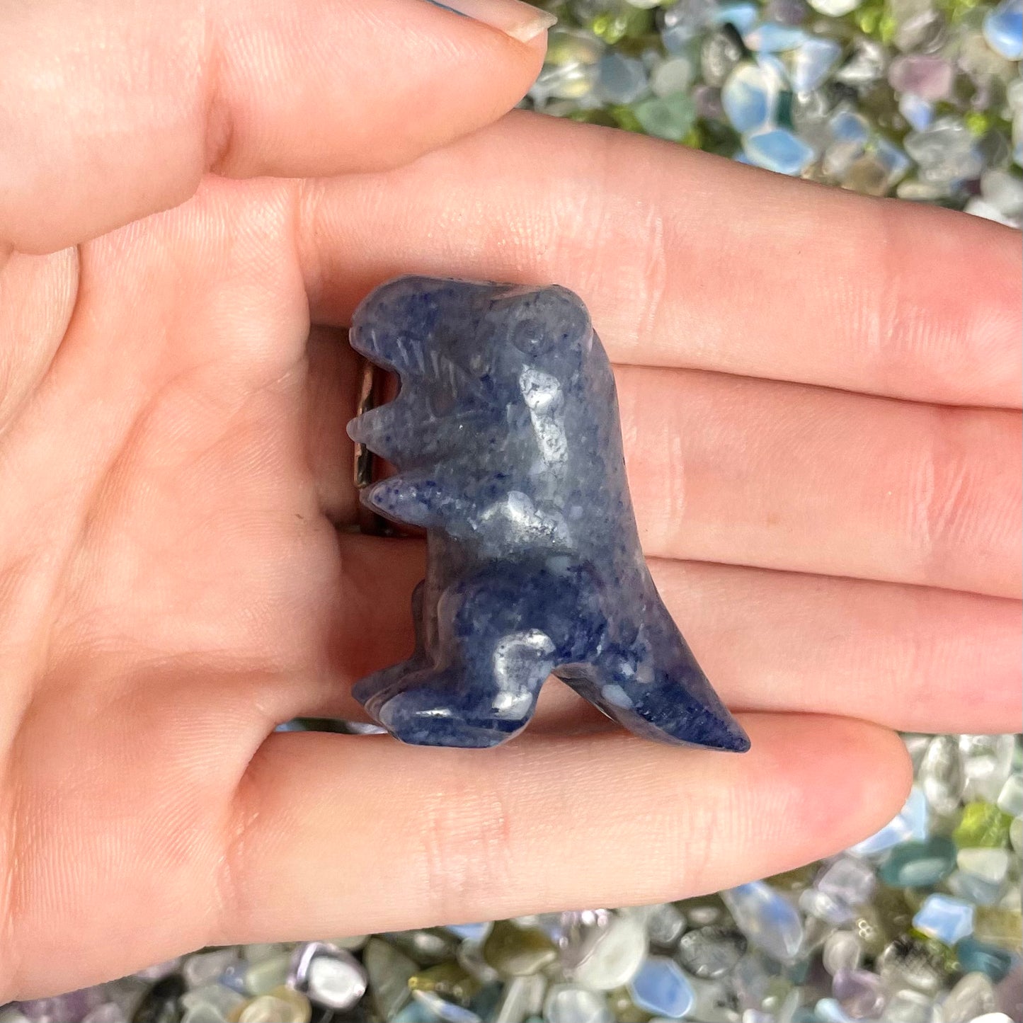 Blue Aventurine Dinosaur Carving